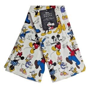 Mickey Mouse and Friends Kitchen Towels 2pc Cotton Minnie Goofy Donald Gift NEW